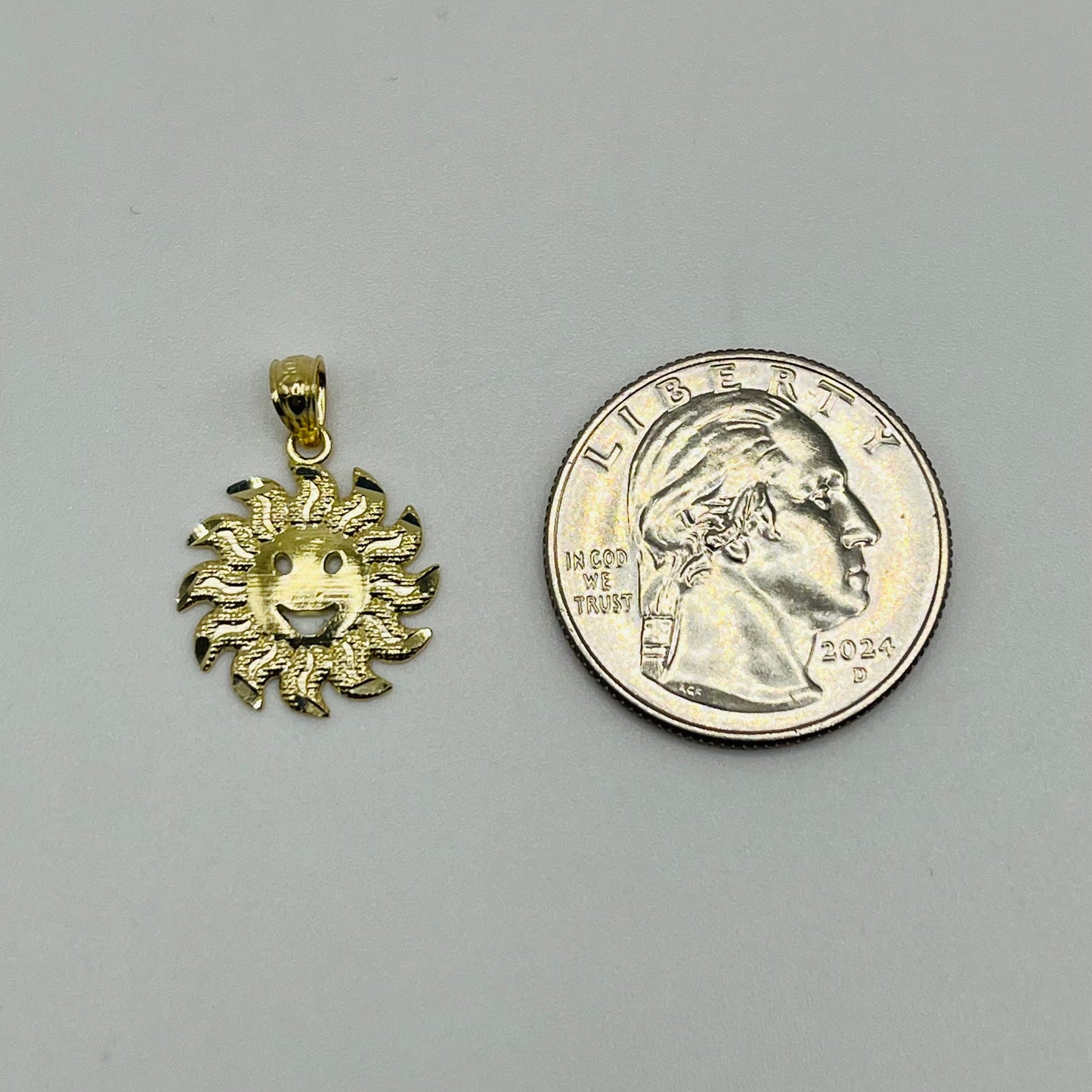 10k Gold Radiant Sun Charm