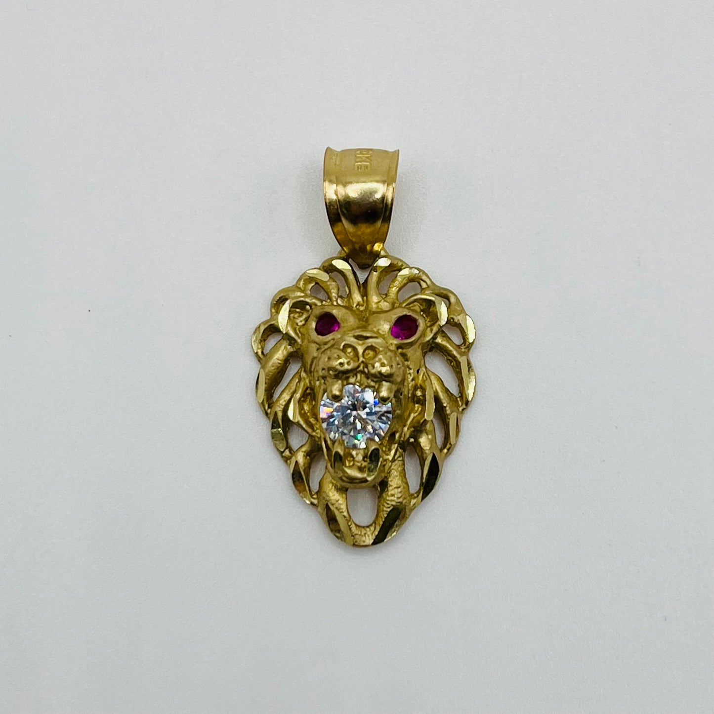 10k Gold Lion Cz Charm