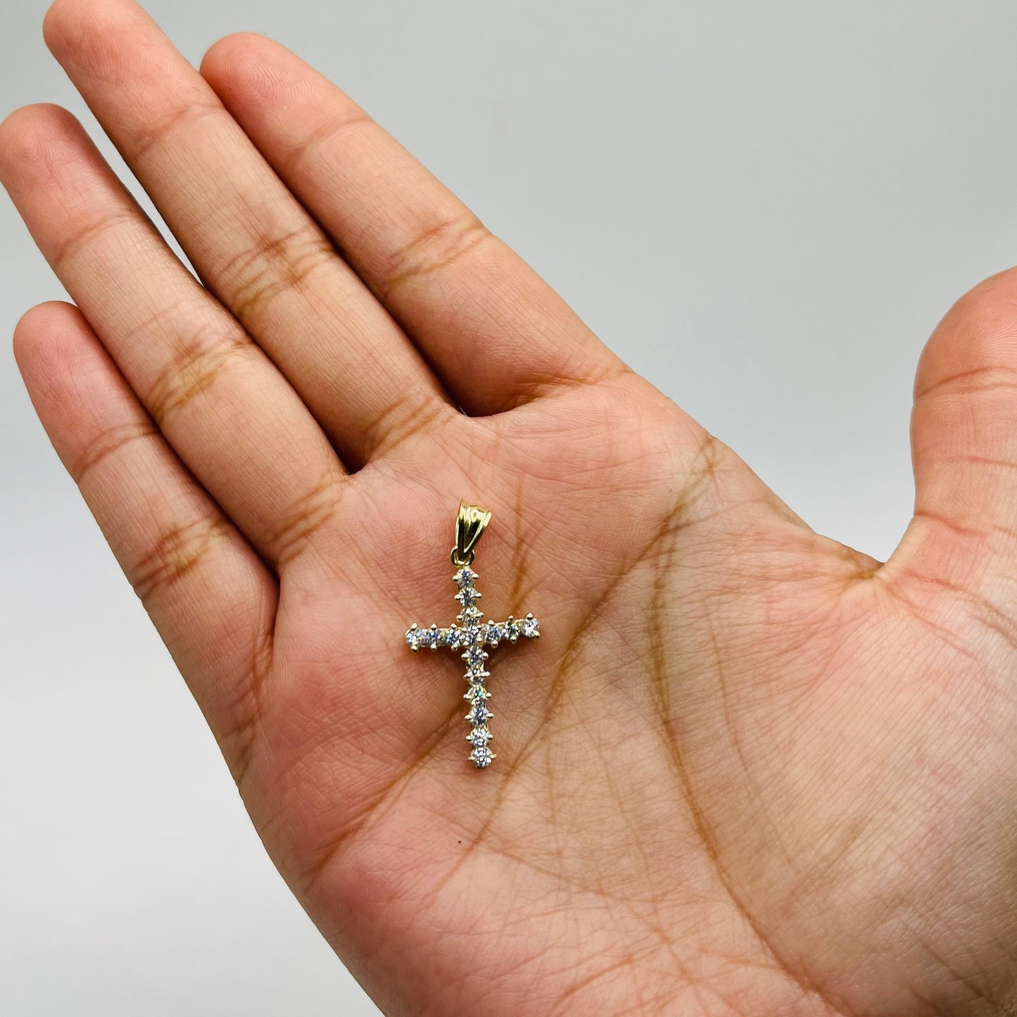 10k Gold In the Clouds Cz Cross