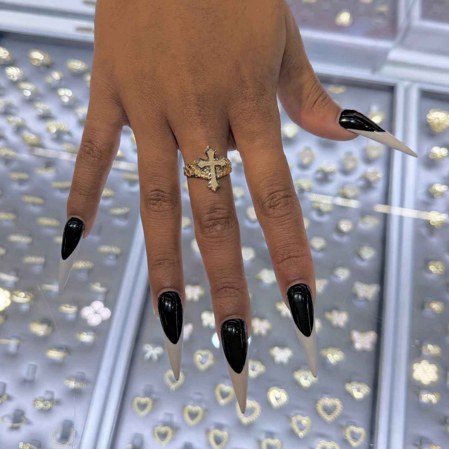 10k Gold Classic Legend Cross Nugget Ring