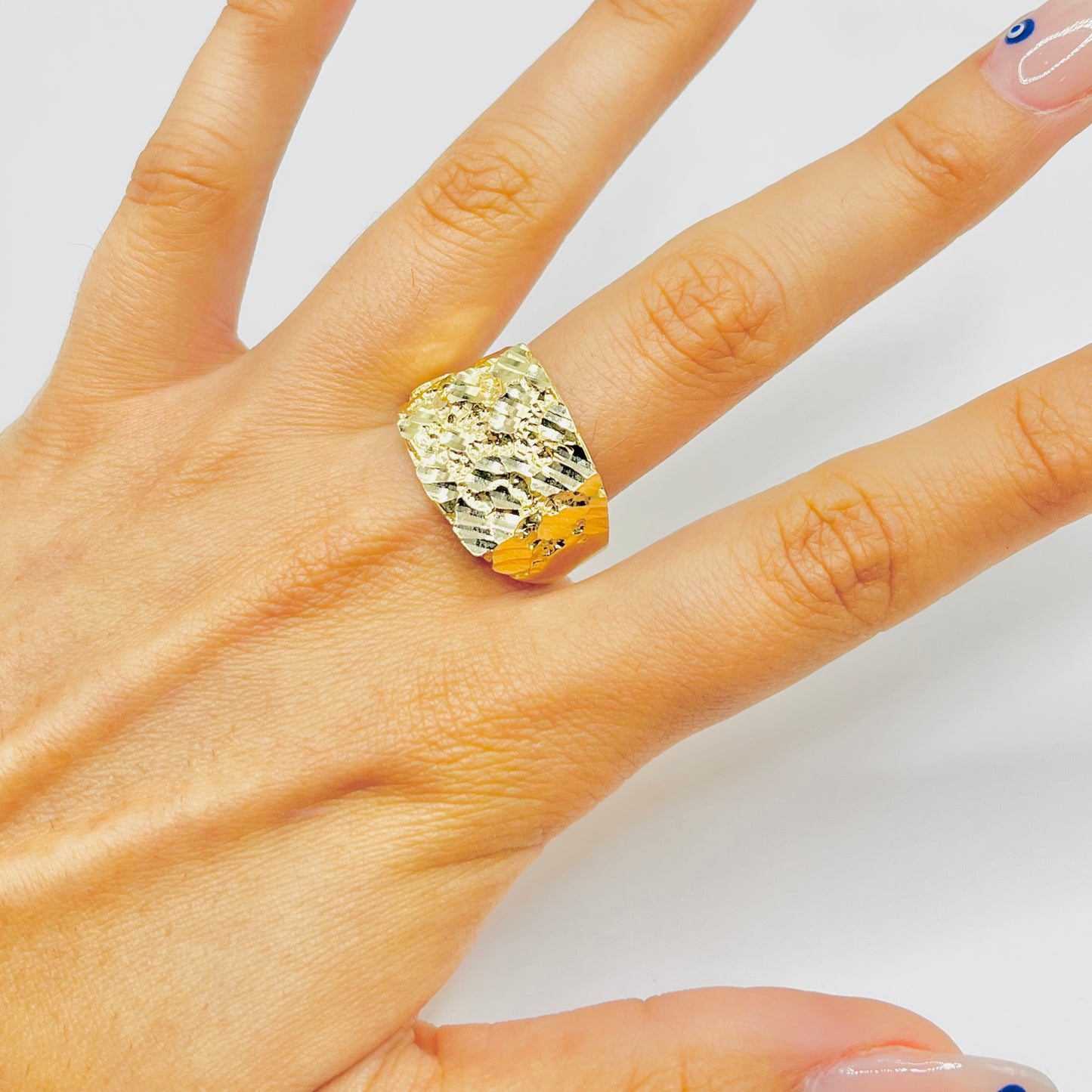 14K GOLD NUGGET RING (XL)