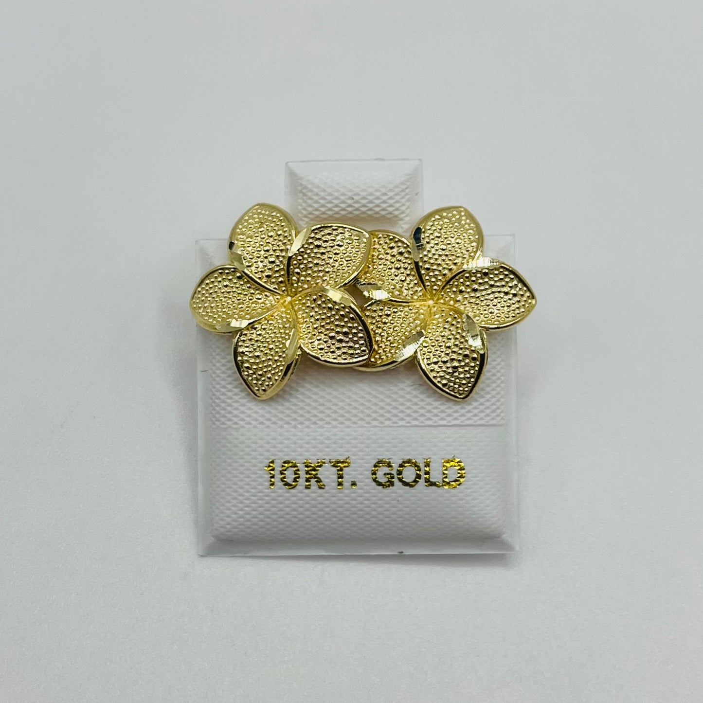 10k Gold XL Hibiscus Earrings