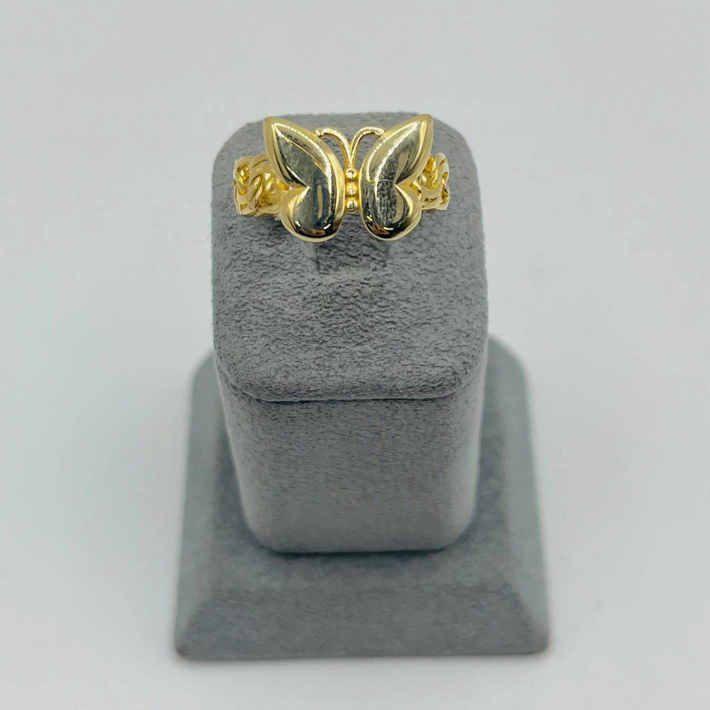 10K Gold Butterfly on Chino Link Ring