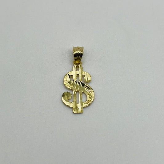 10k Gold SML Money Sign charm
