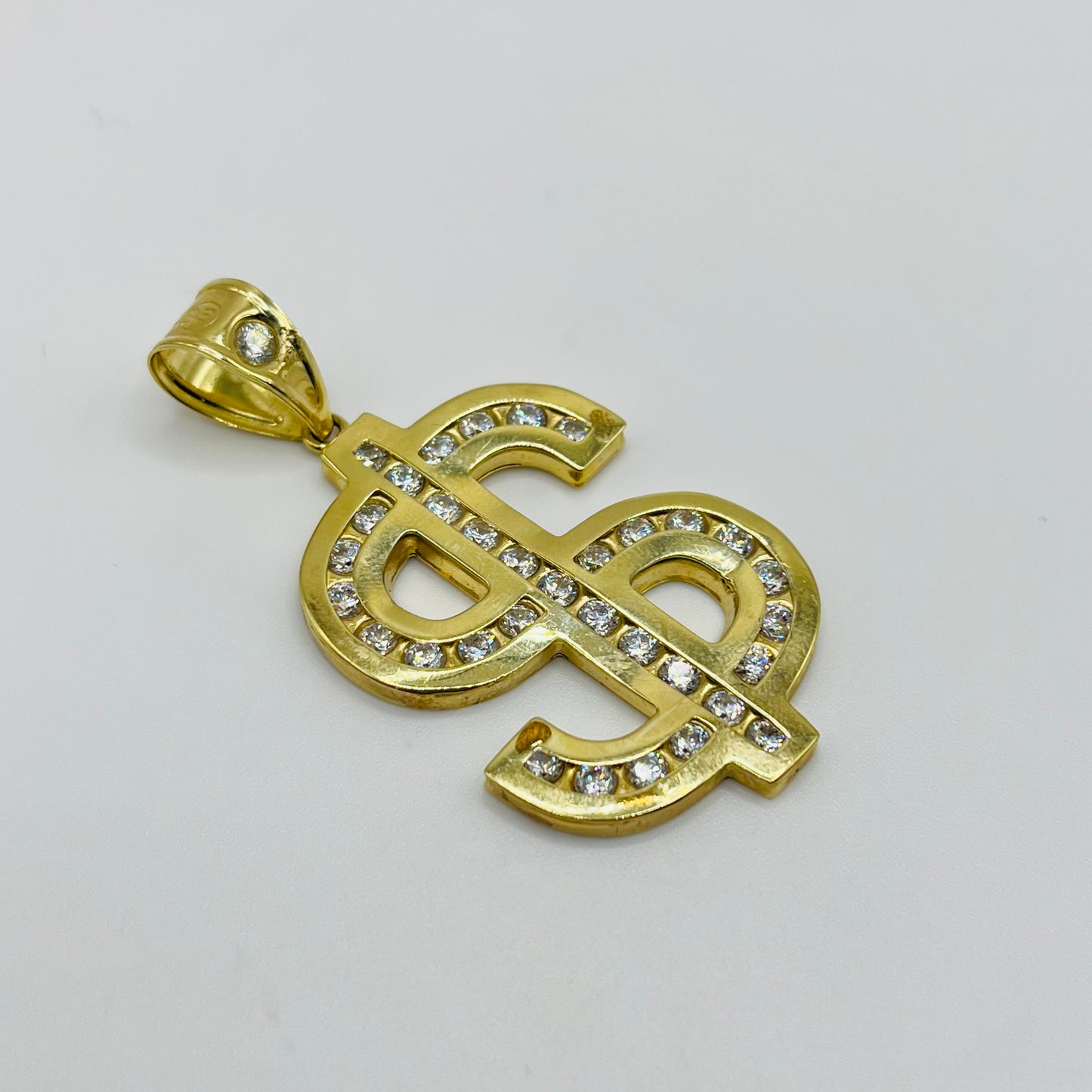 10k Gold MoneySign CZ Charm
