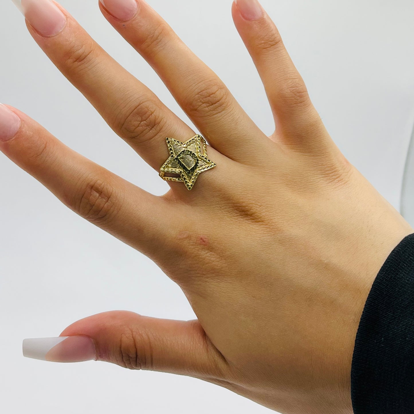 10K Gold Star Initial Ring