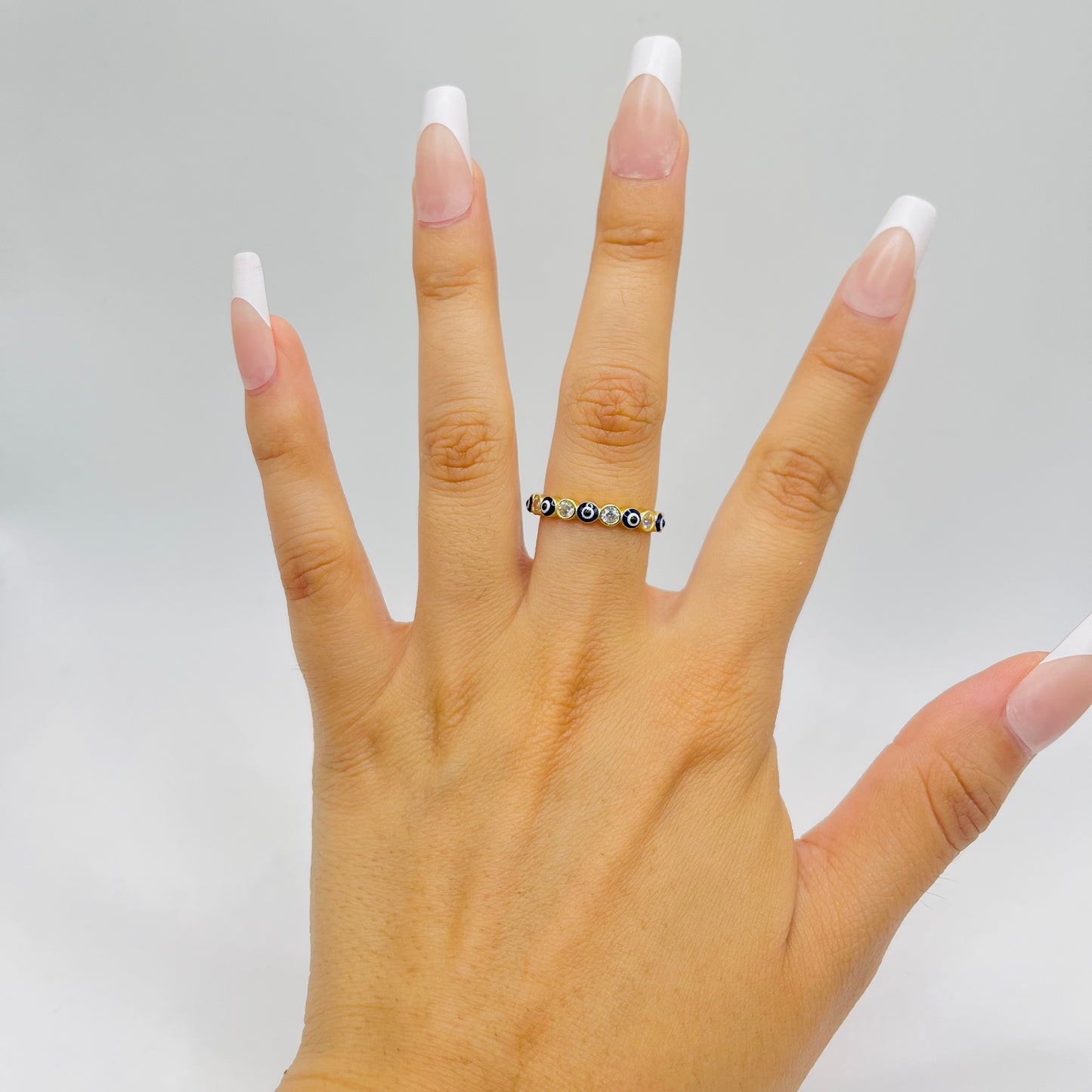 14k Evil Eye Band Ring