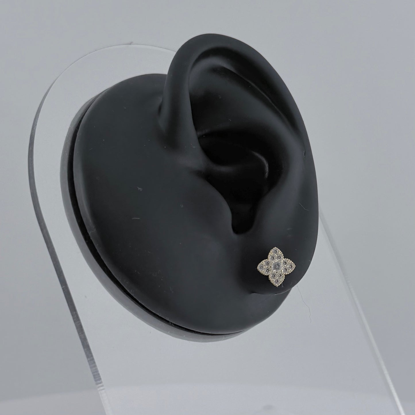 10k Gold Celeste Cz Earrings White