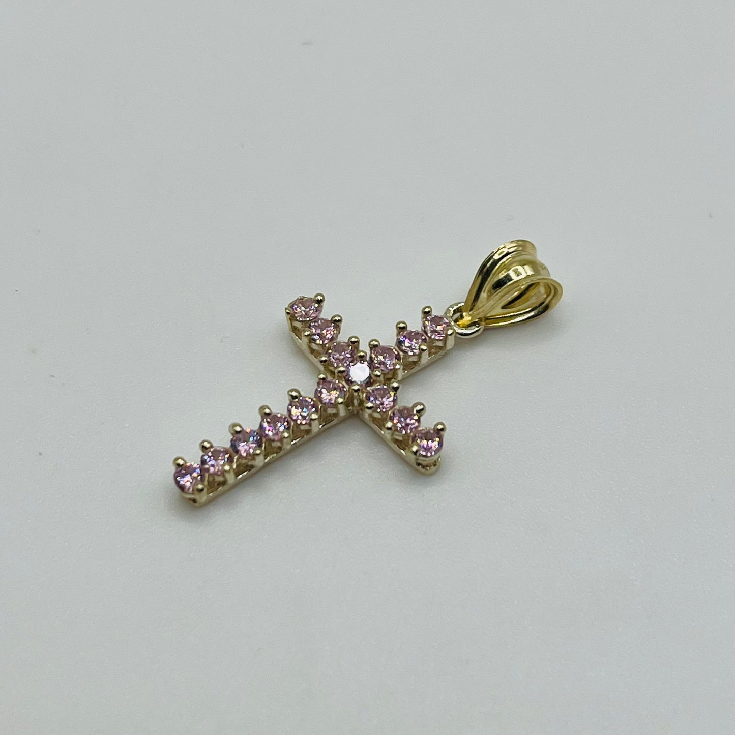 10k Gold Bubblegum Pink Cross