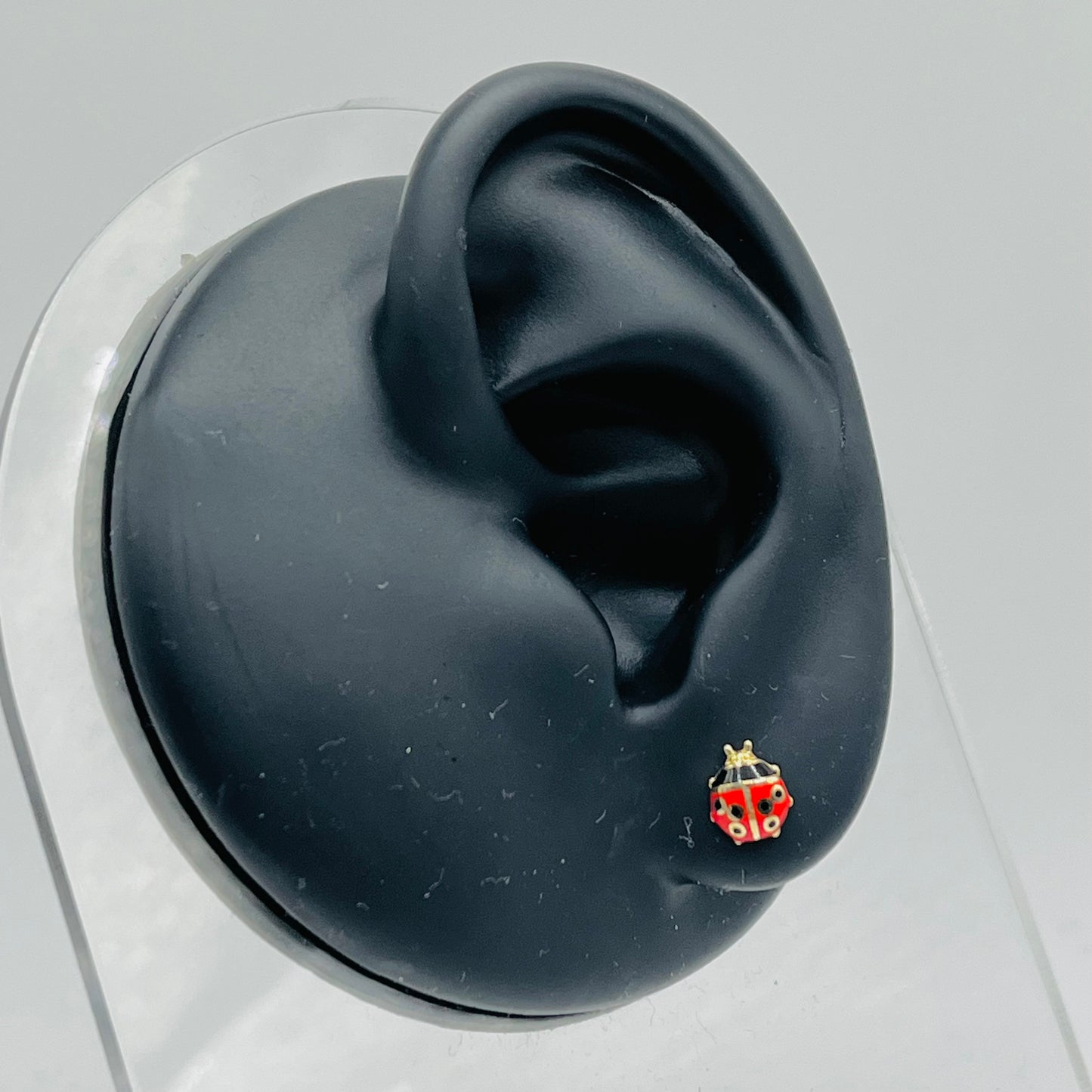 10k Gold Ladybug Earrings (Screwback)