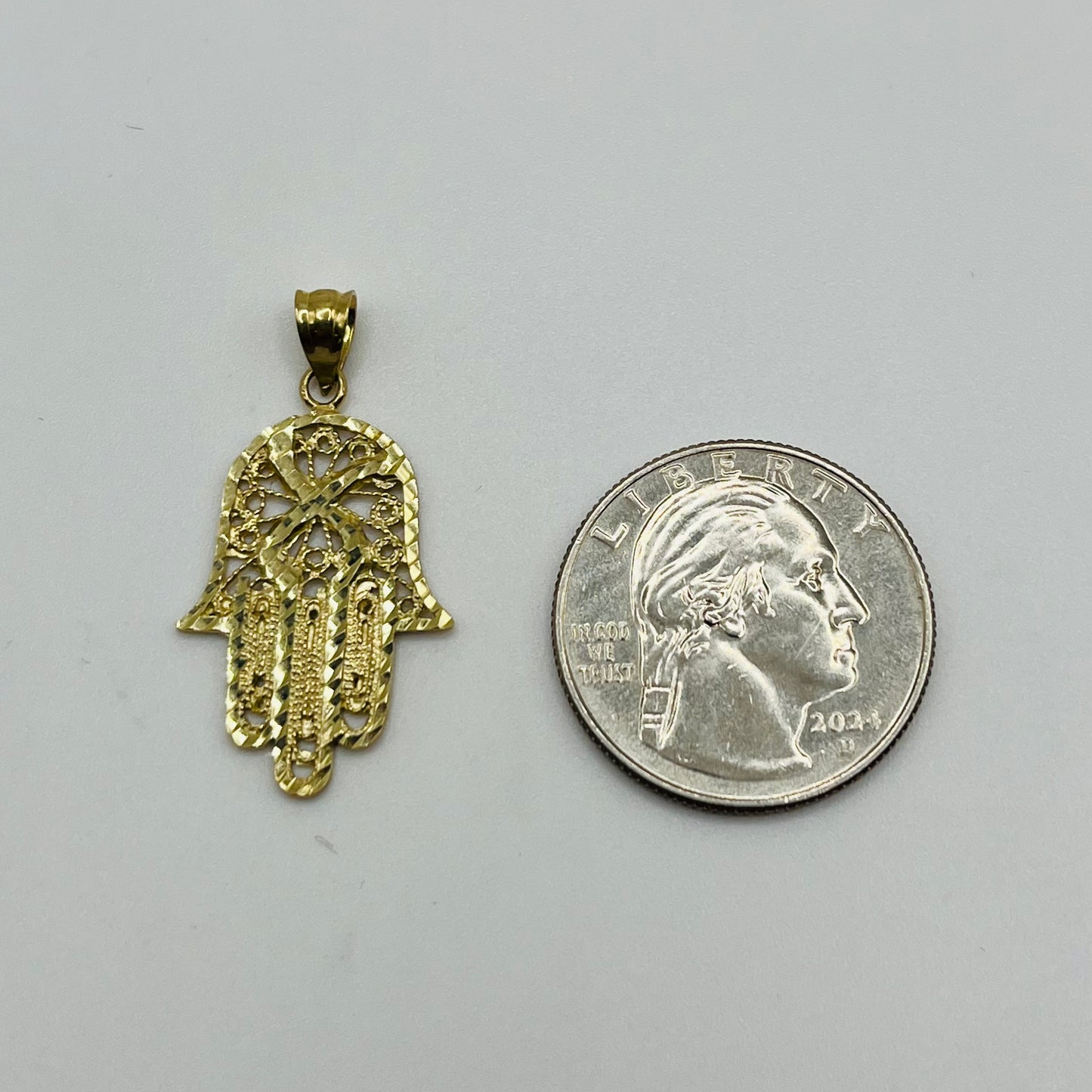10k Gold Timeless Hamsa Charm