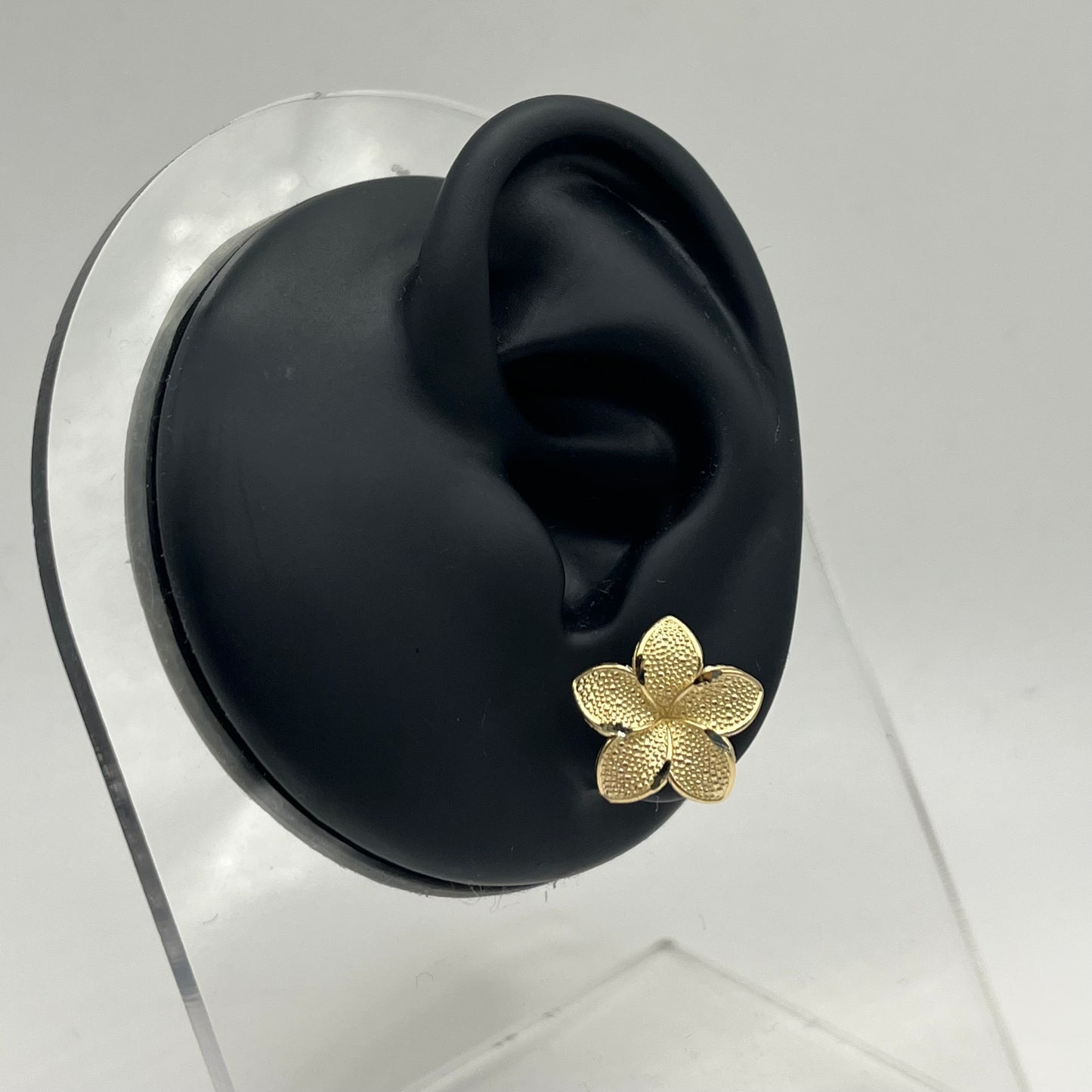 10k Gold XL Hibiscus Earrings