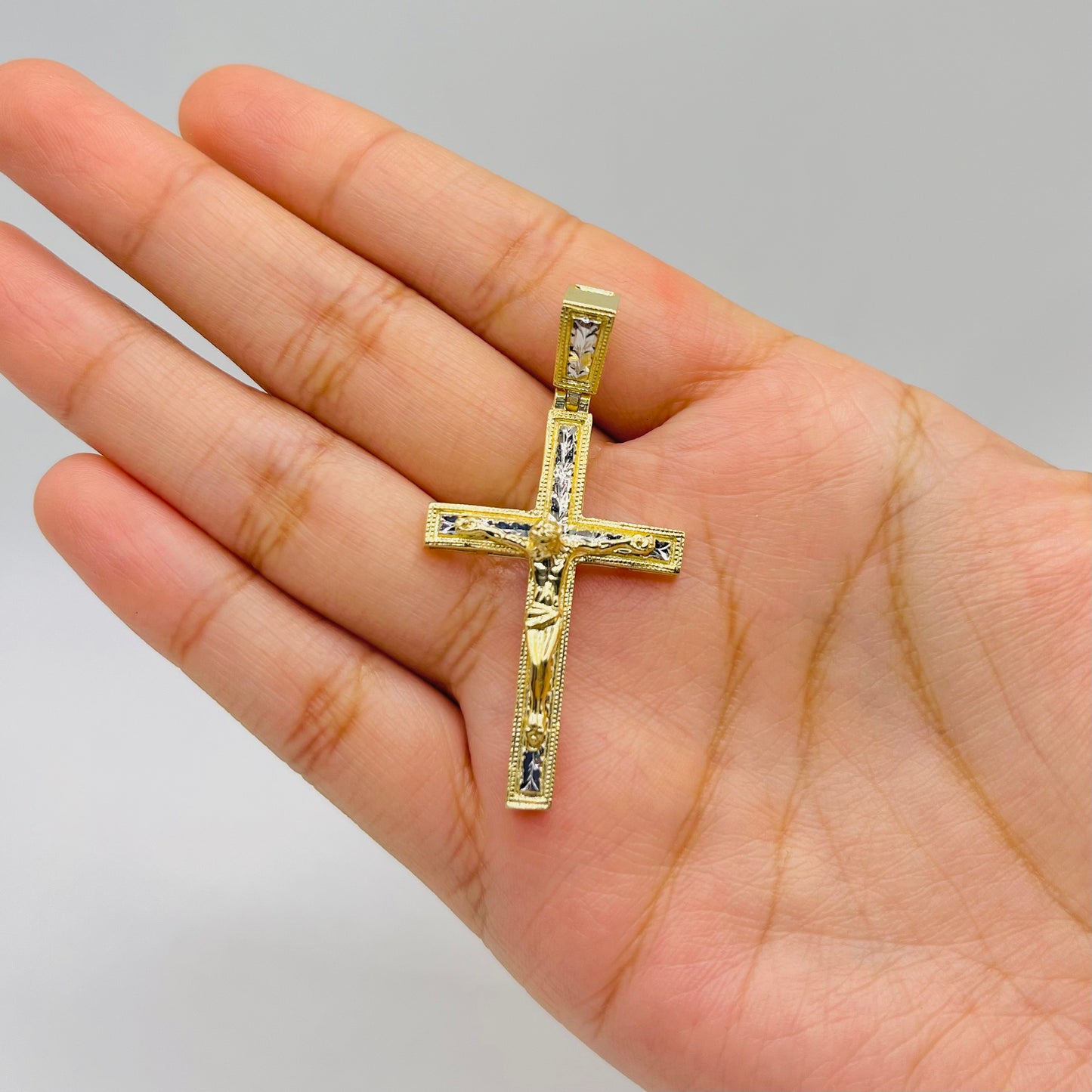 10k Gold Divine Duality Cross Pendant