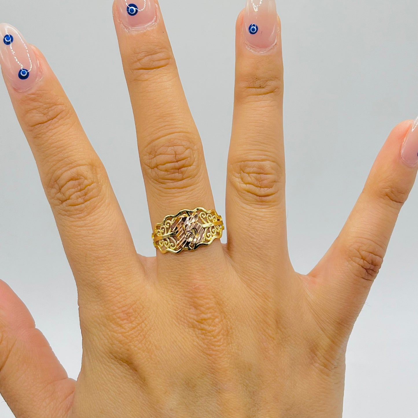 14k Gold Wrap Around Quince Ring
