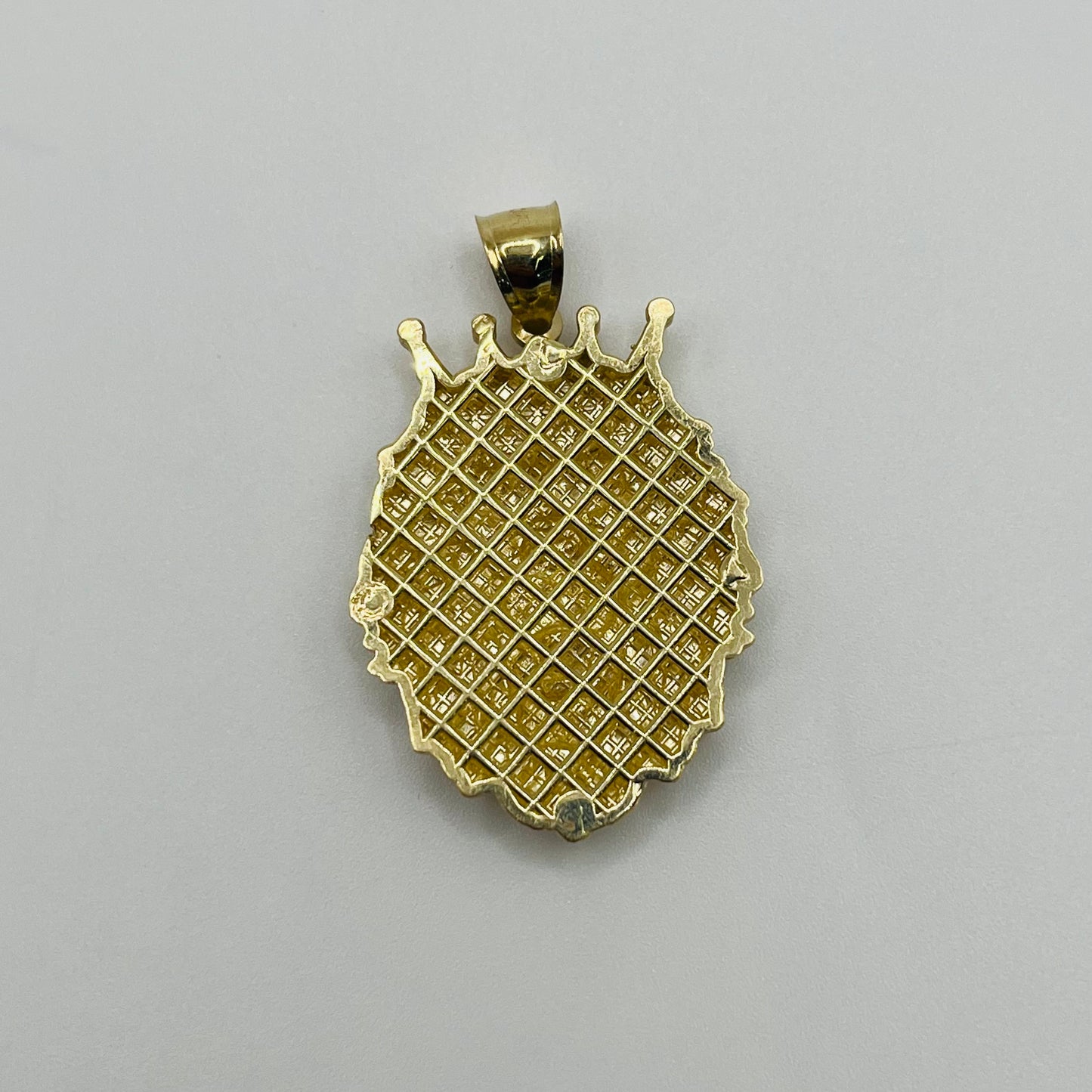 10k Gold Matte Lion Pendant (M)