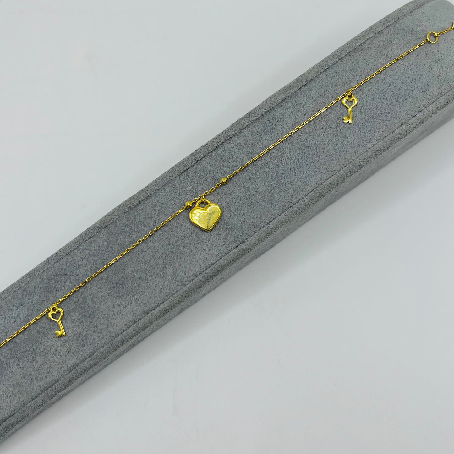 10k Gold Designer Bracelet - Locked in Love