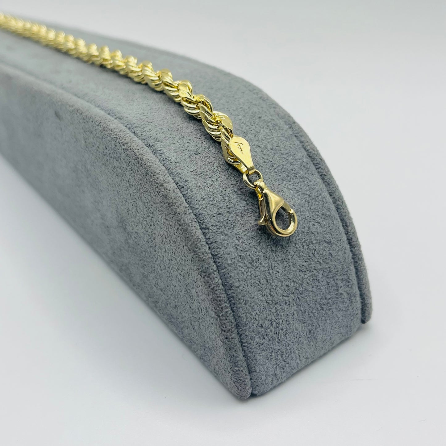 10K Gold 4.5mm Hollow Rope Bracelet