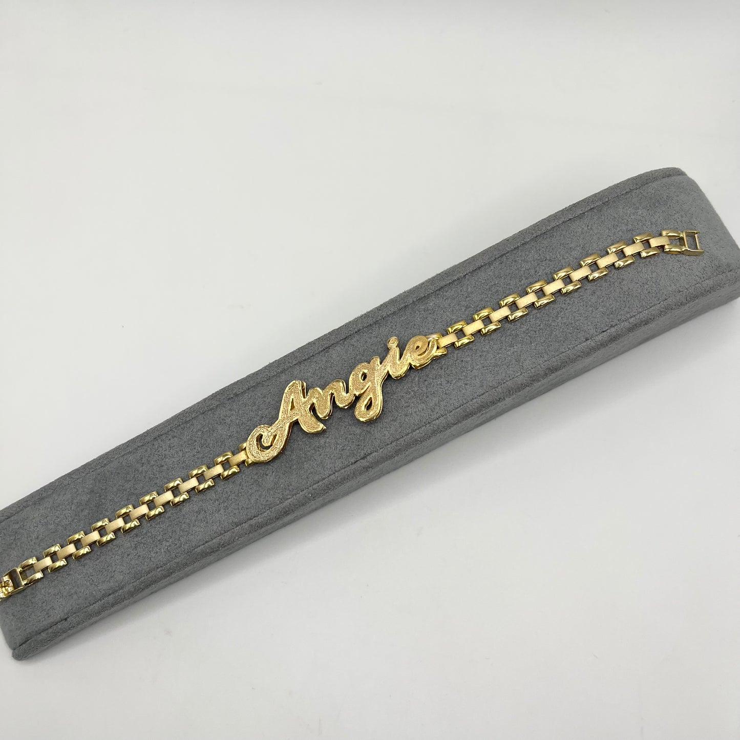 10K Gold Custom Nameplate 5mm RX Chain Bracelet