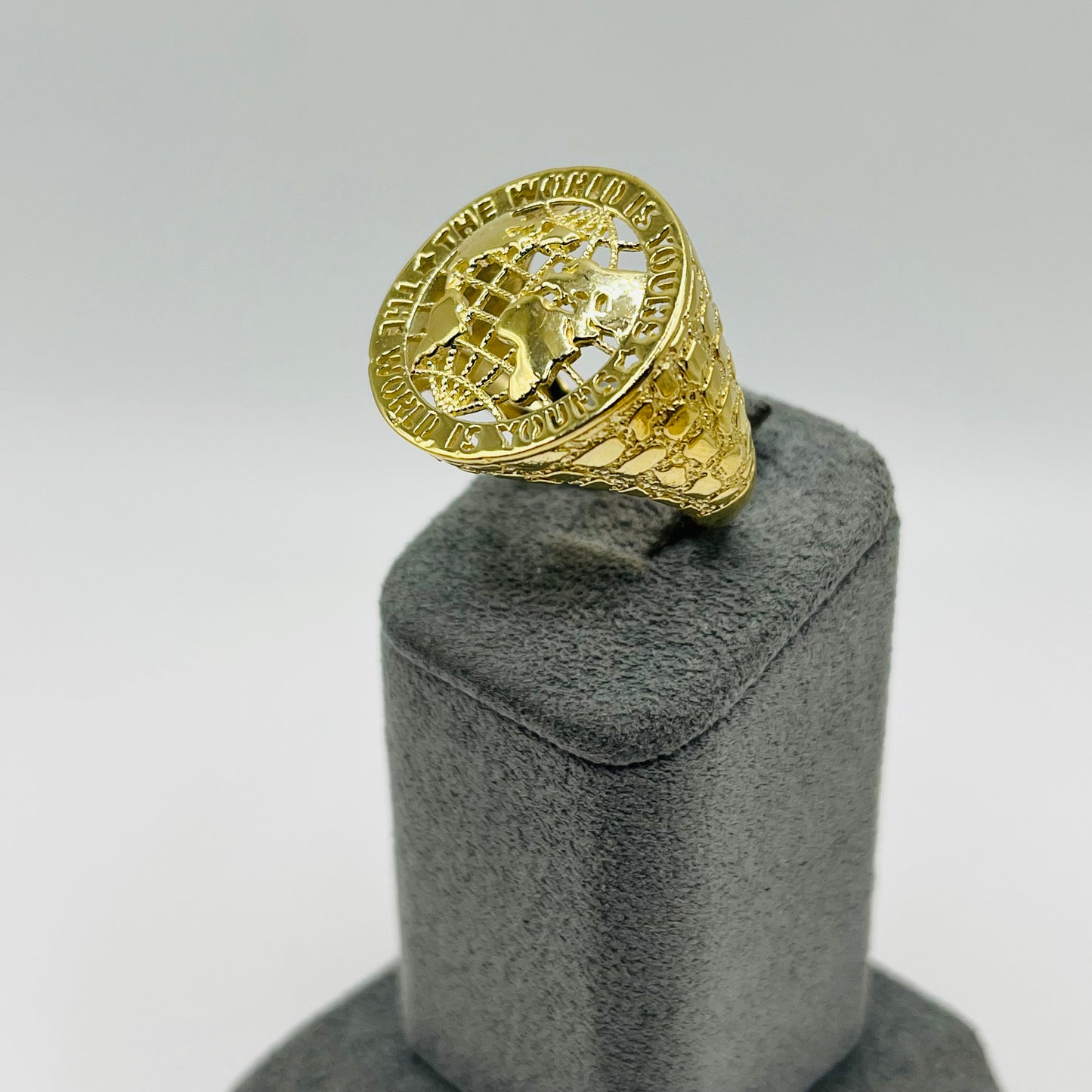 10k Gold World Talk Nugget Ring