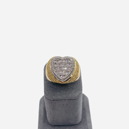 Diamond Baguette Heart Ring
