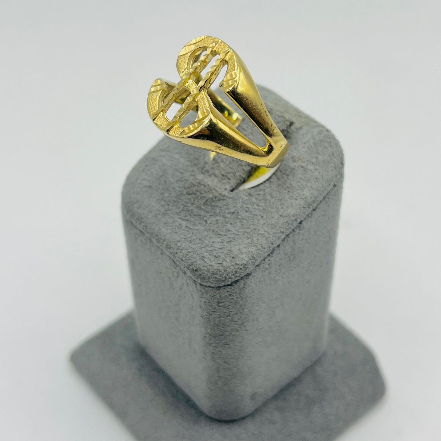 14k Gold Money Sign Ring