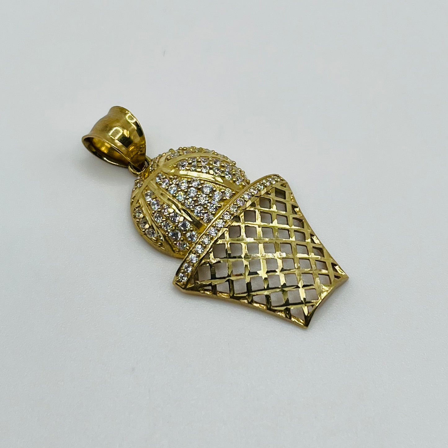 10k Gold Basketball with Net Charm