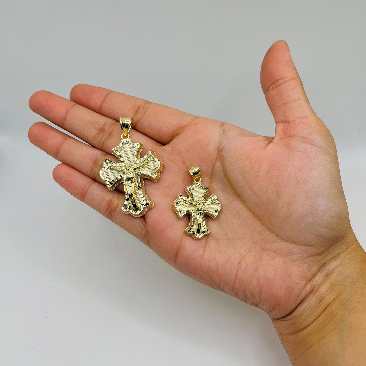 10k Gold Calvary Cross Charm Large