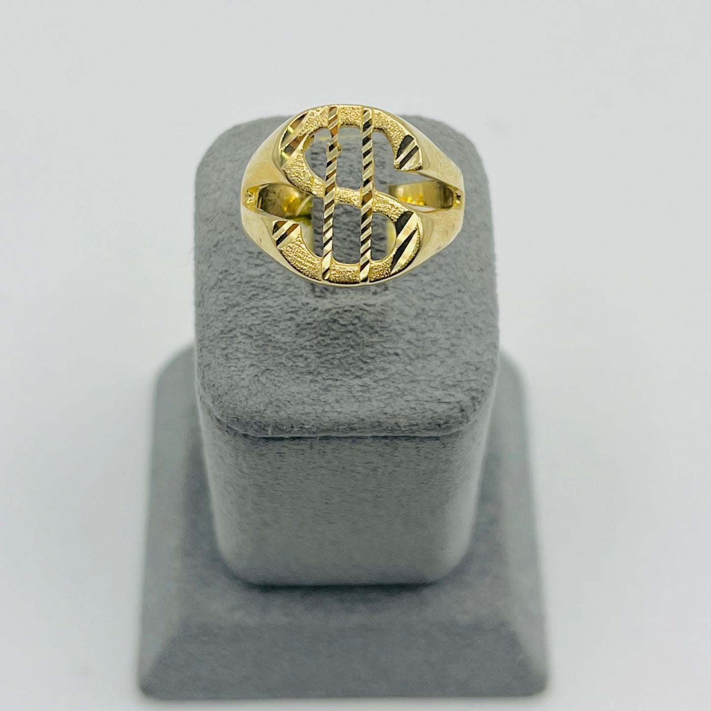 14k Gold Money Sign Ring