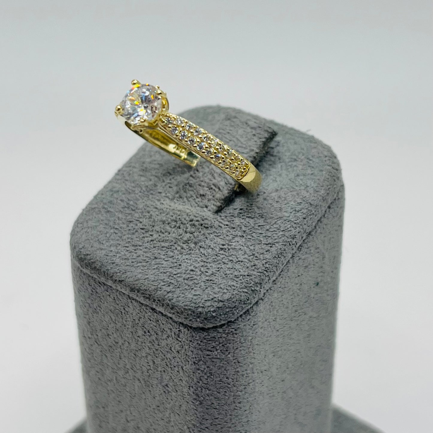 10k Gold Lily of Love Cz Ring
