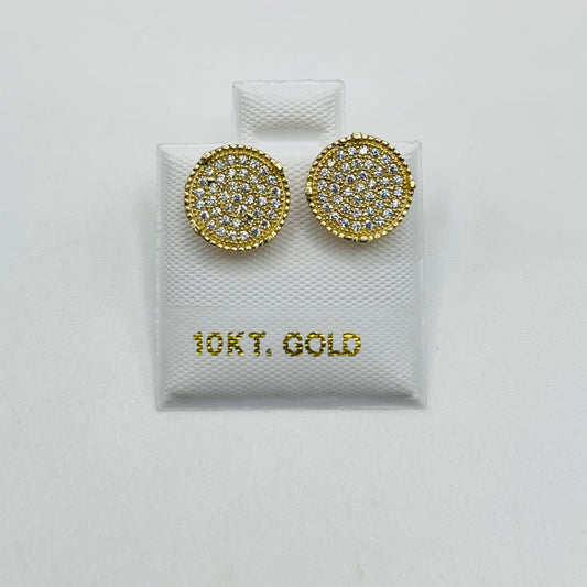 10k Gold Men’s Cz Dazzling Earrings