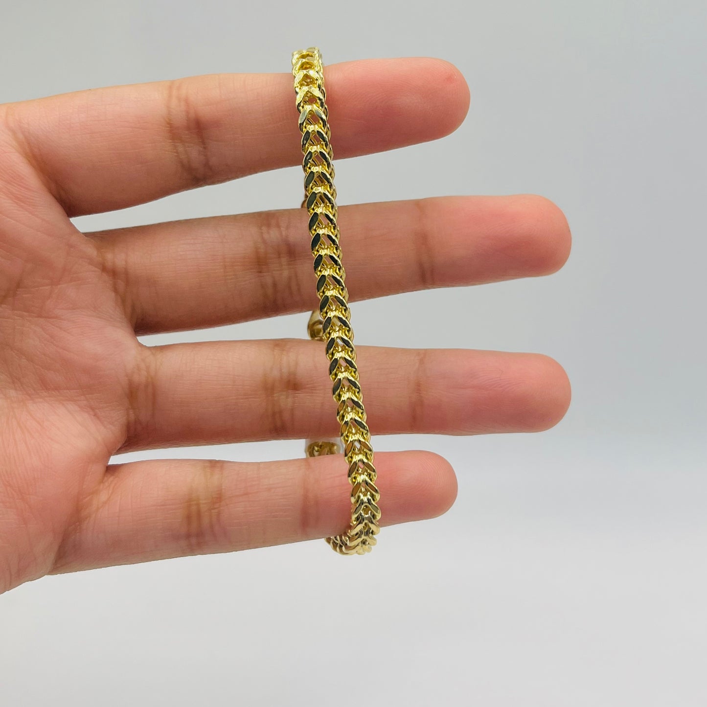 14k Gold 4mm Franco Bracelet