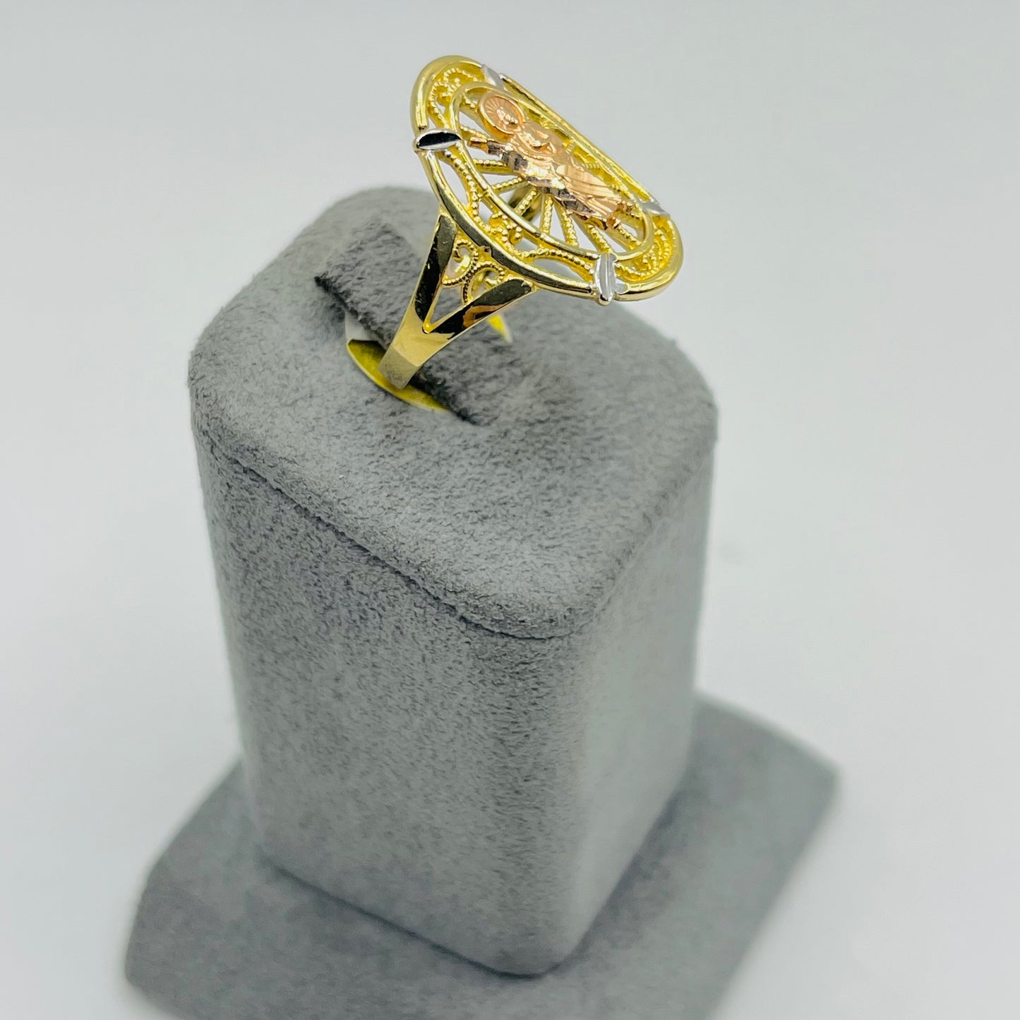 14k Gold Illuminating San Judas Ring