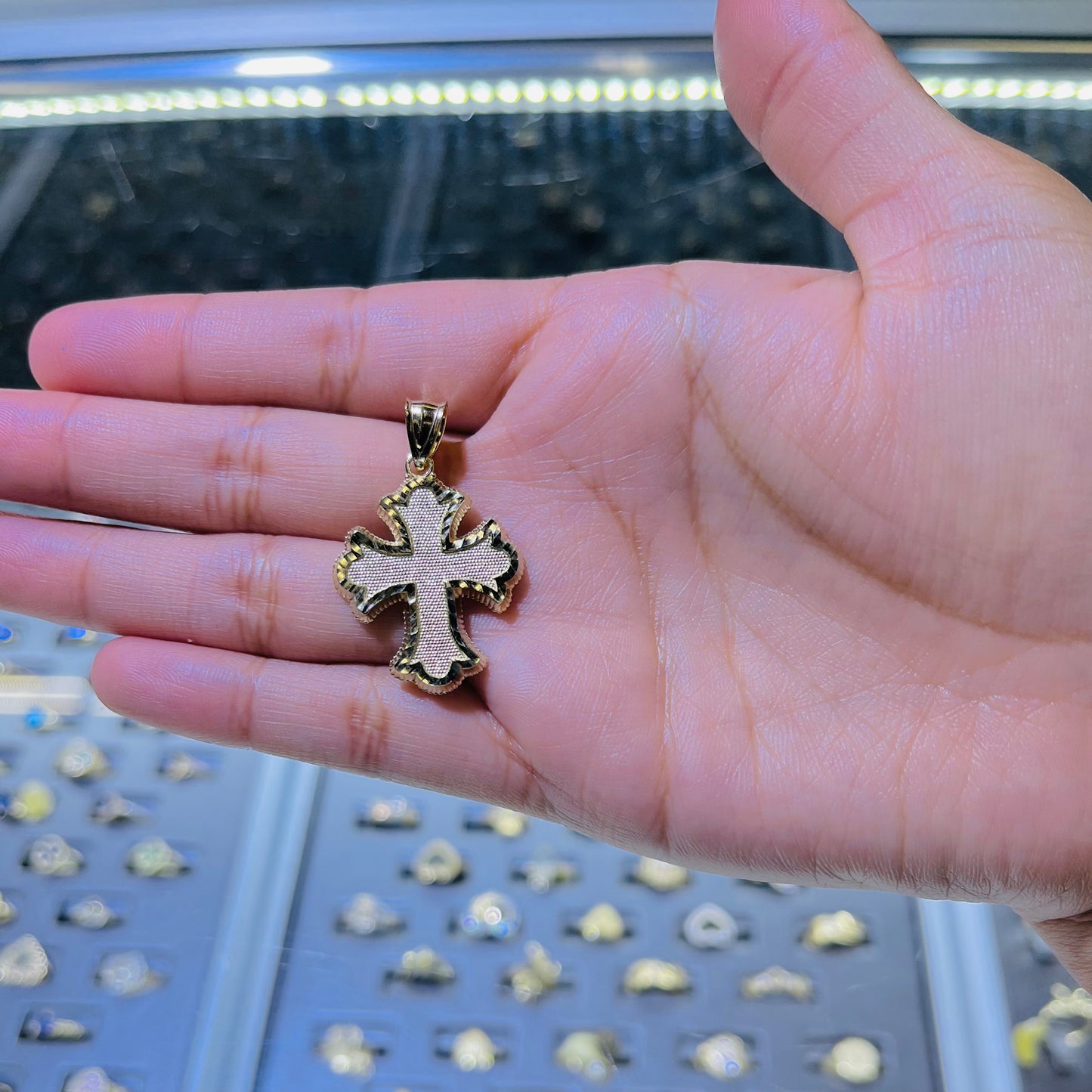 10k Gold Roman Cross Pendant (Small)