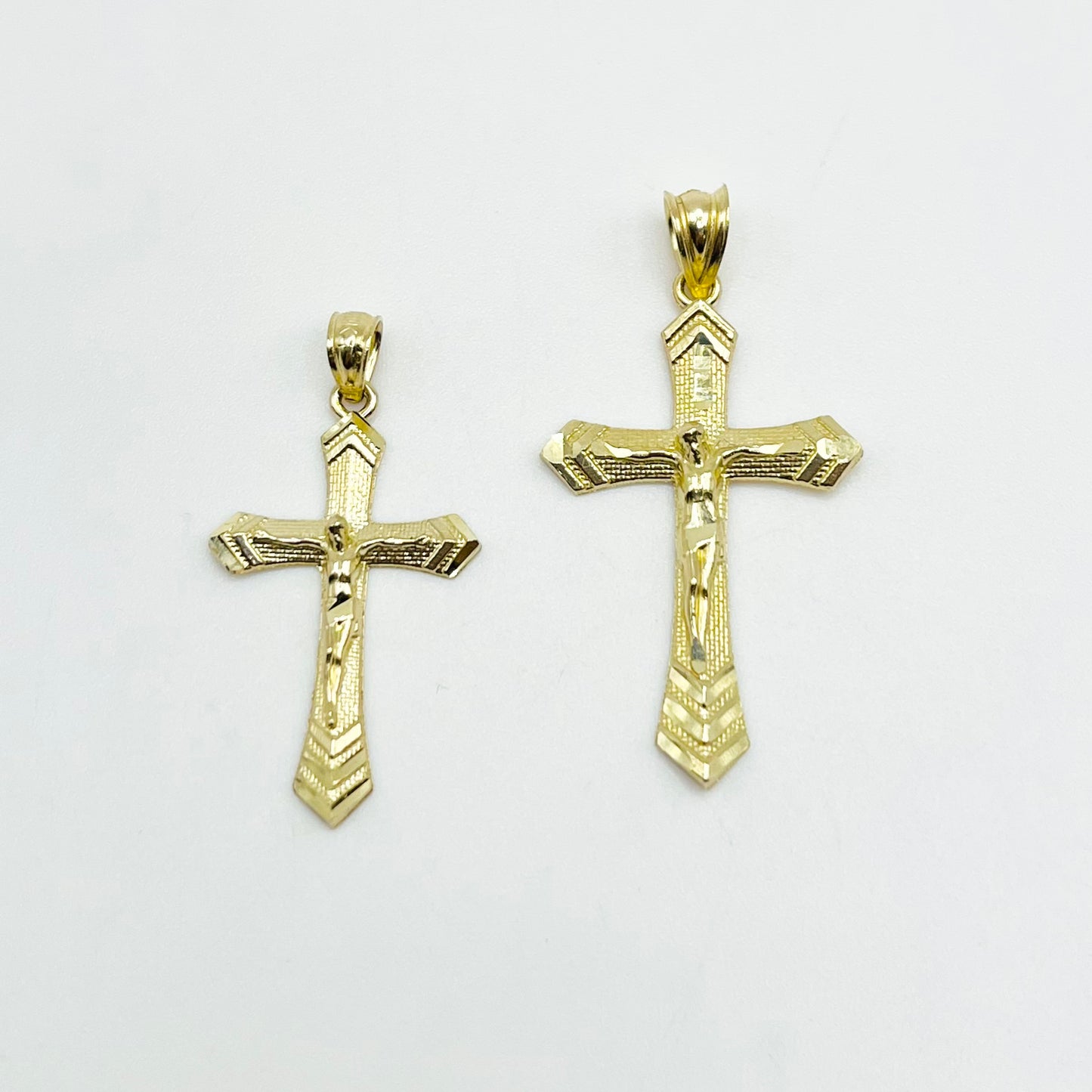 10k Gold Sleek Cross Charm (small)