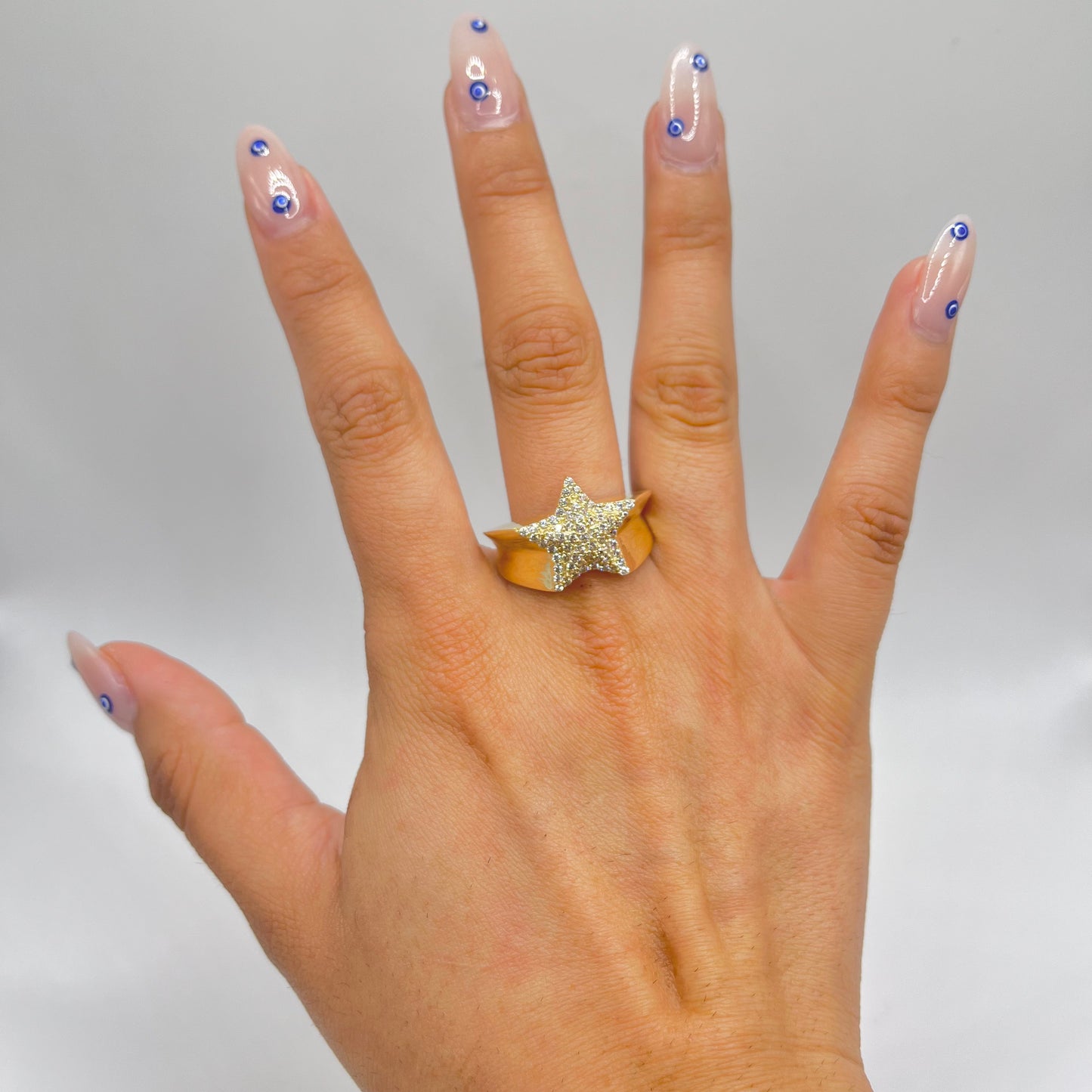 10k Gold Cz Star Ring