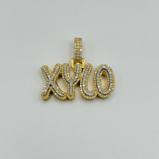 10K Gold Natural Diamond Bubble Nameplate (Custom)