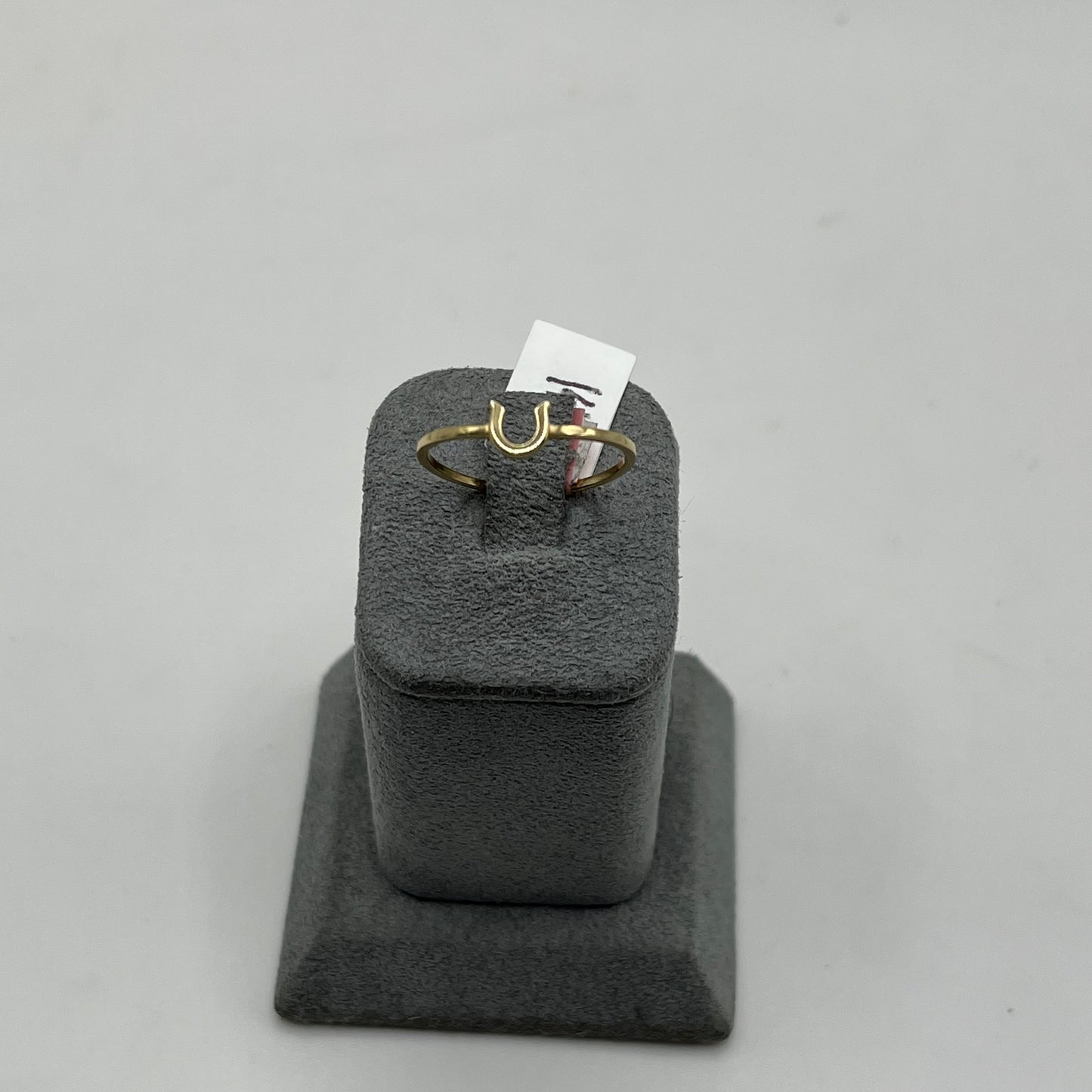 14k Gold Horse Shoe Dainty Ring