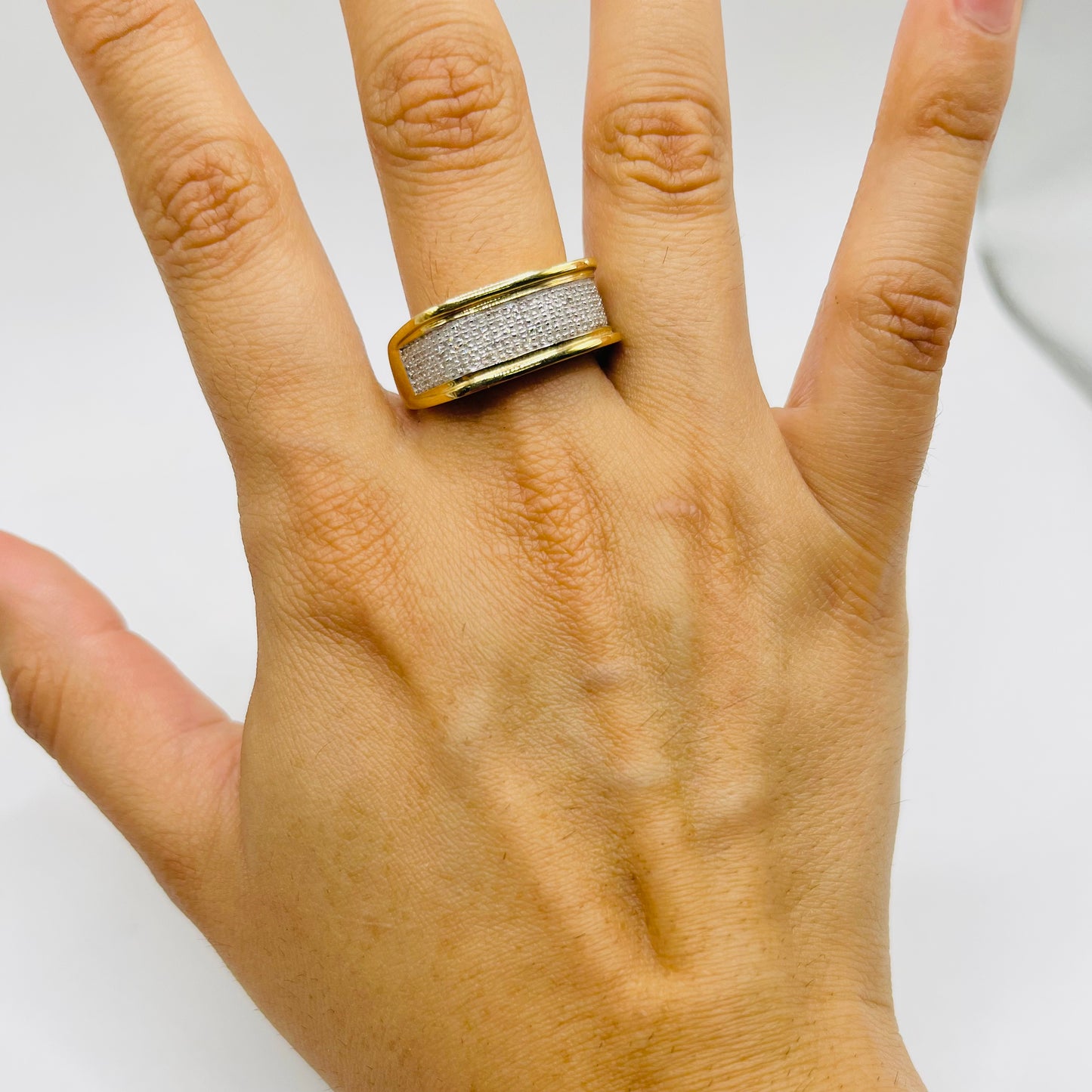 10k Gold Natural Diamond Band Ring