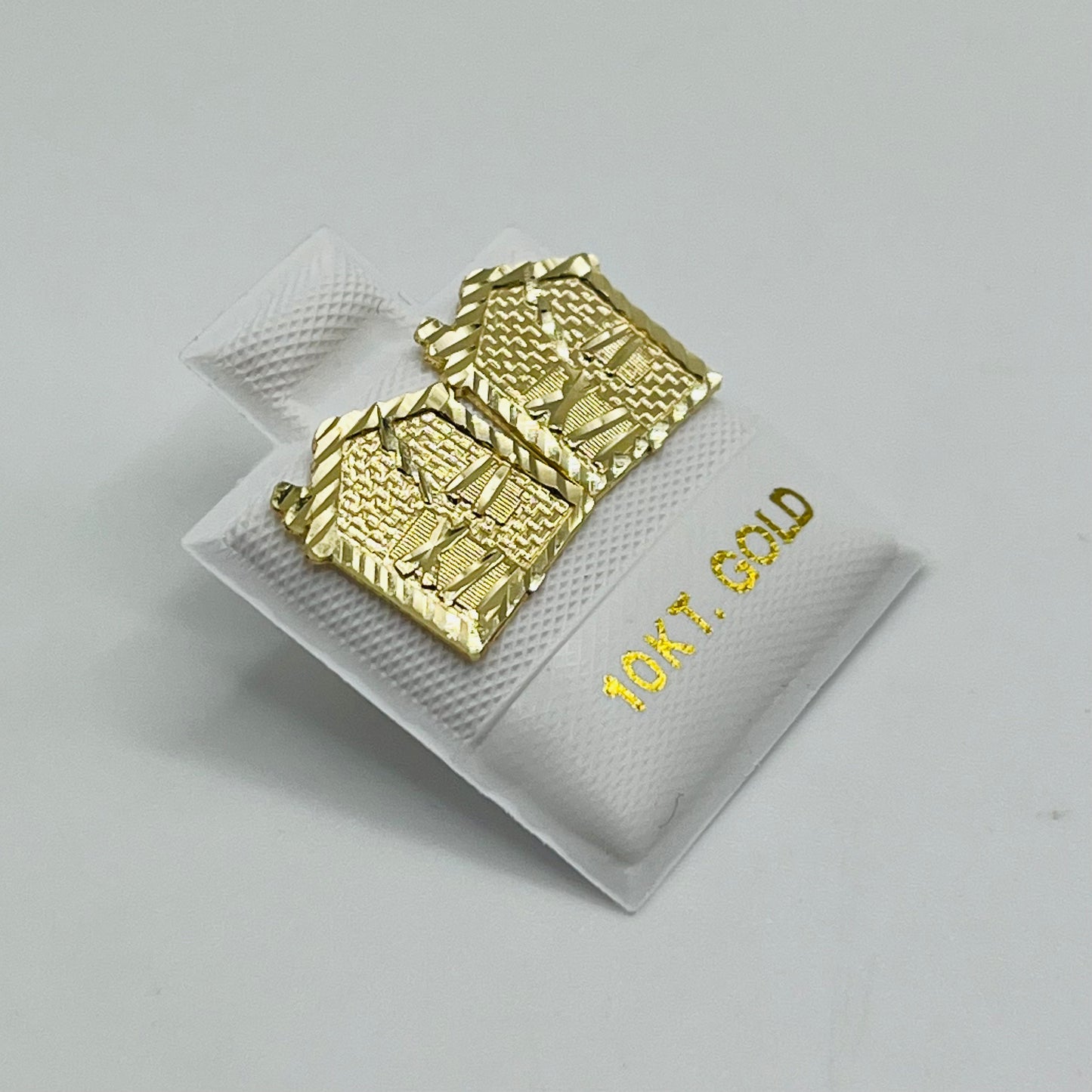 10k Gold Mini Trap House Earrings