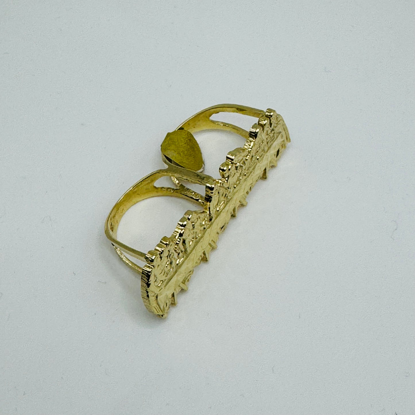 10K Gold 2-Finger Last Supper Ring