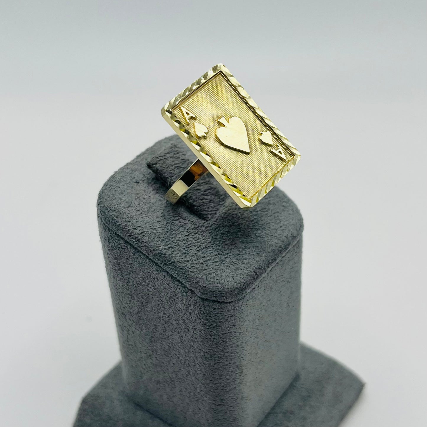 10k Gold Ace Card Ring