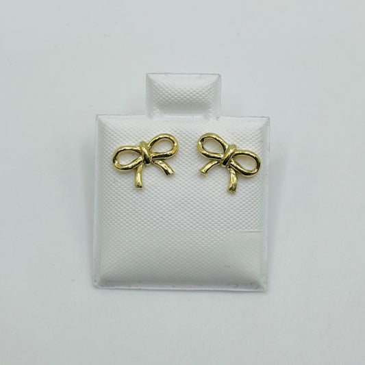 10K Gold Mini Bow Earrings