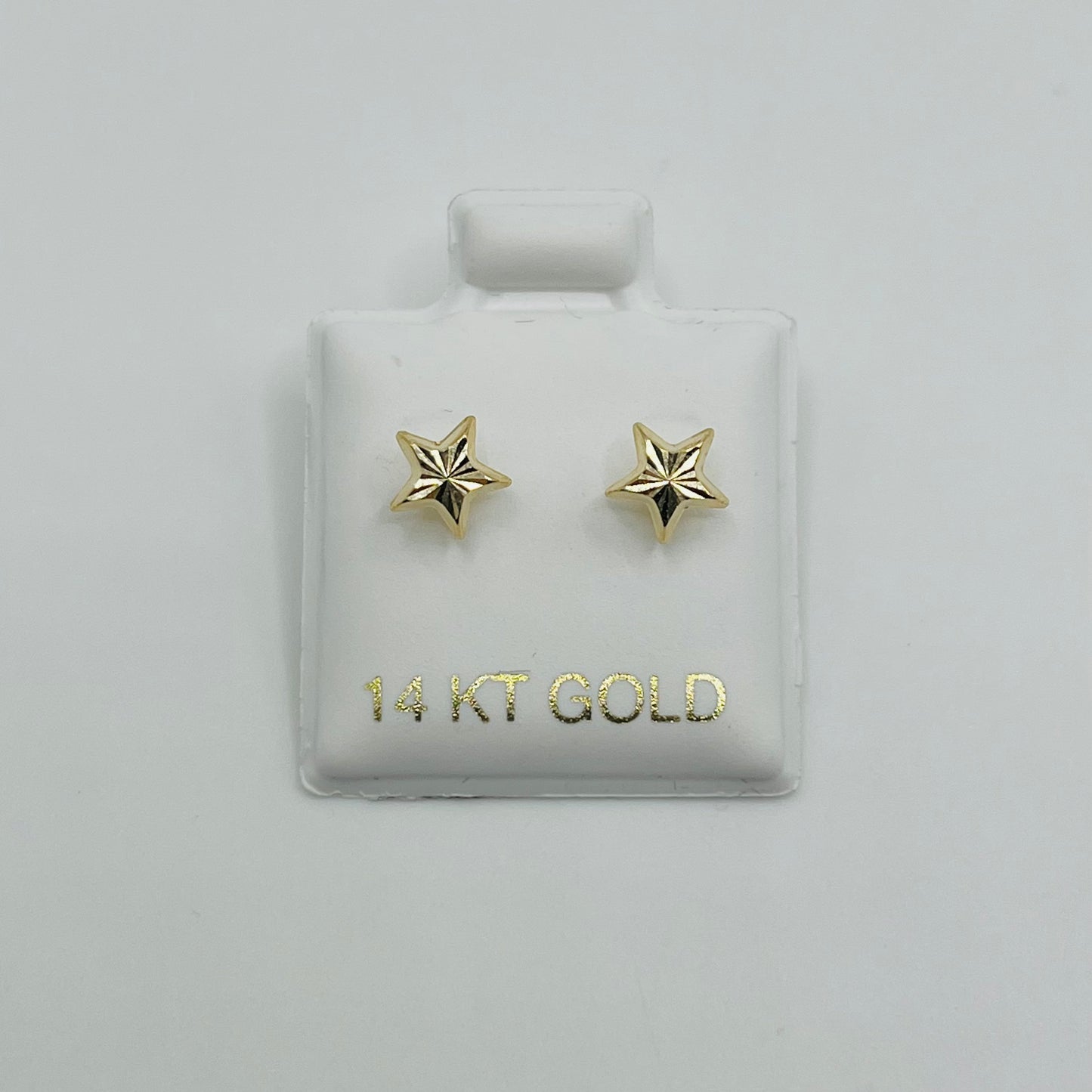 14k Gold Fancy Star Screwback Earrings