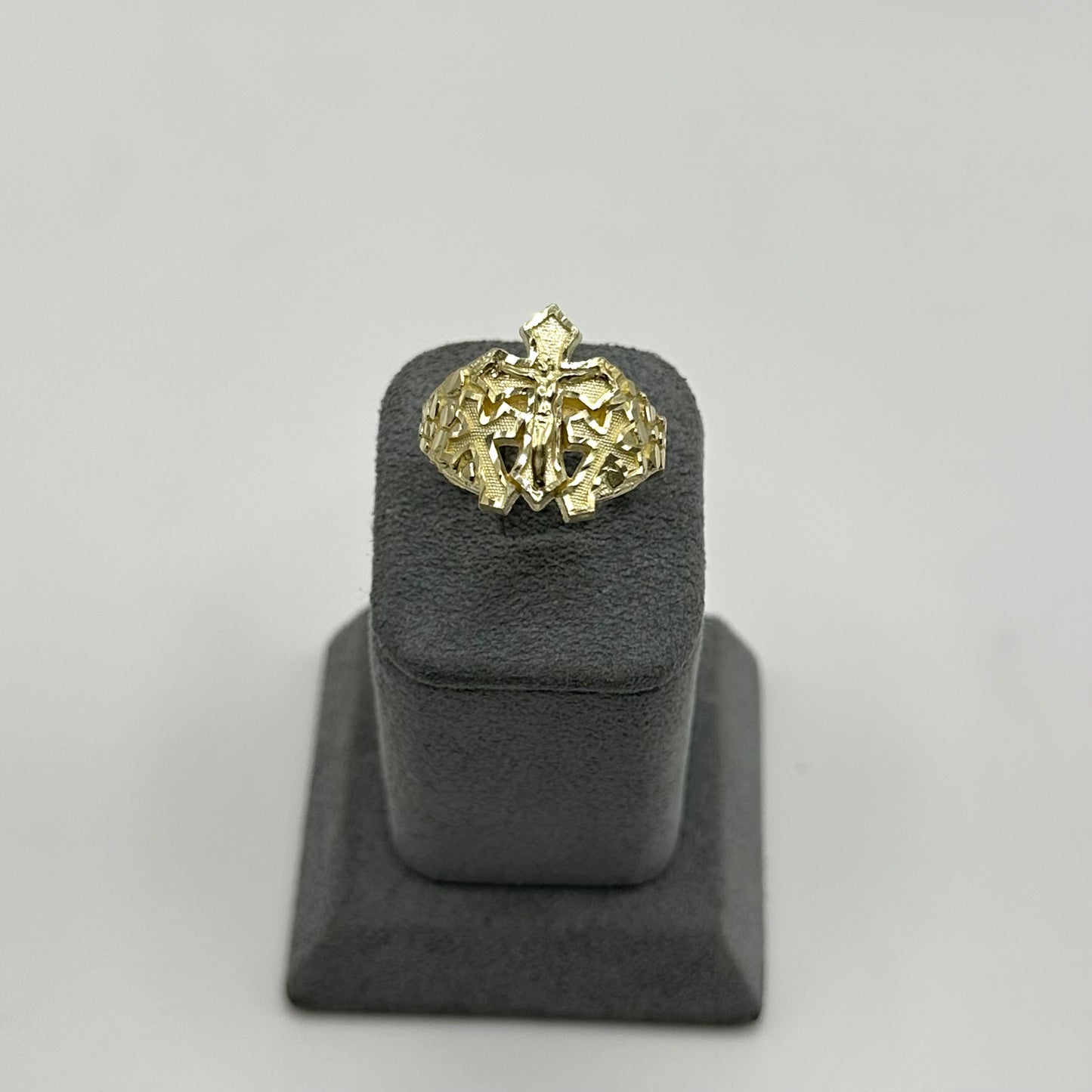 10k Gold Royal Triple Crucifix Ring