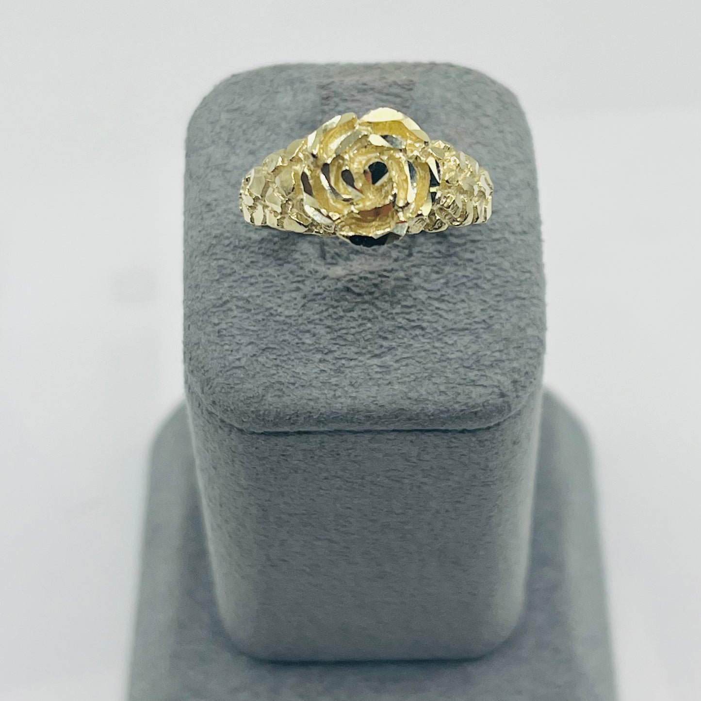 10k Gold Nugget Rose Ring