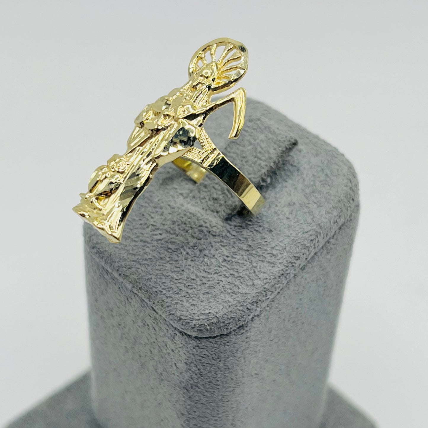 10k Gold Santa Muerte Ring