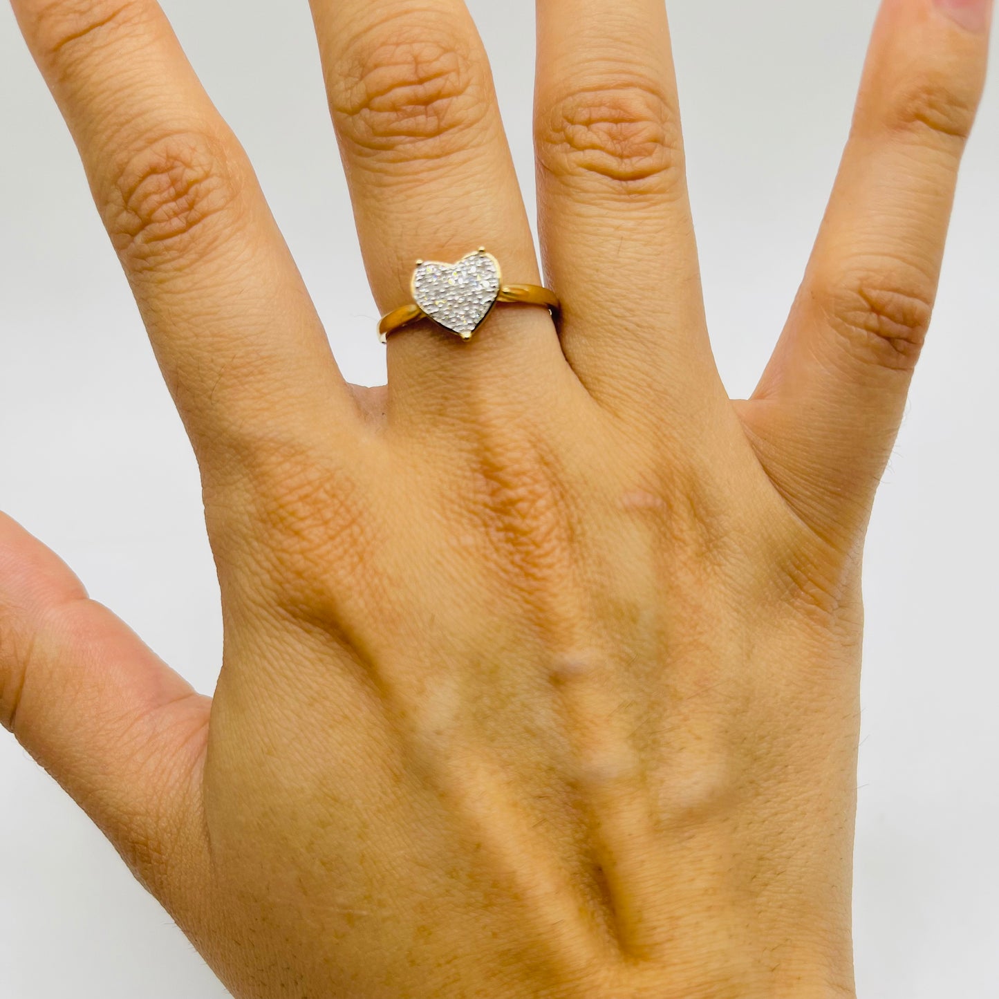 10k Gold Natural Diamond One and Only Heart Ring
