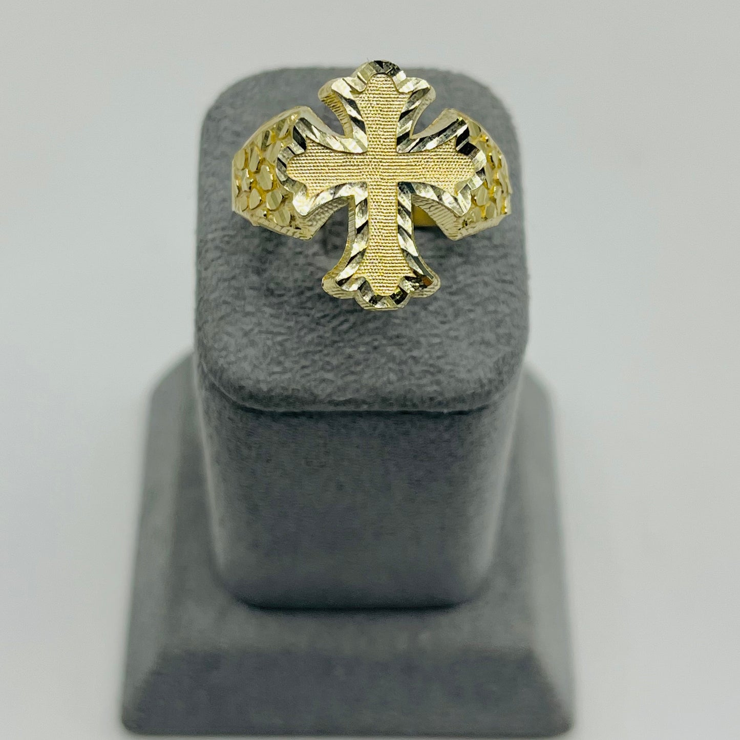 10k Gold Royal Cross Nugget Ring (Small)
