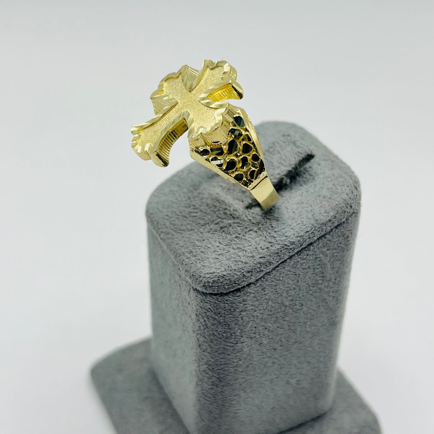 10k Gold Royal Cross Nugget Ring (Small)