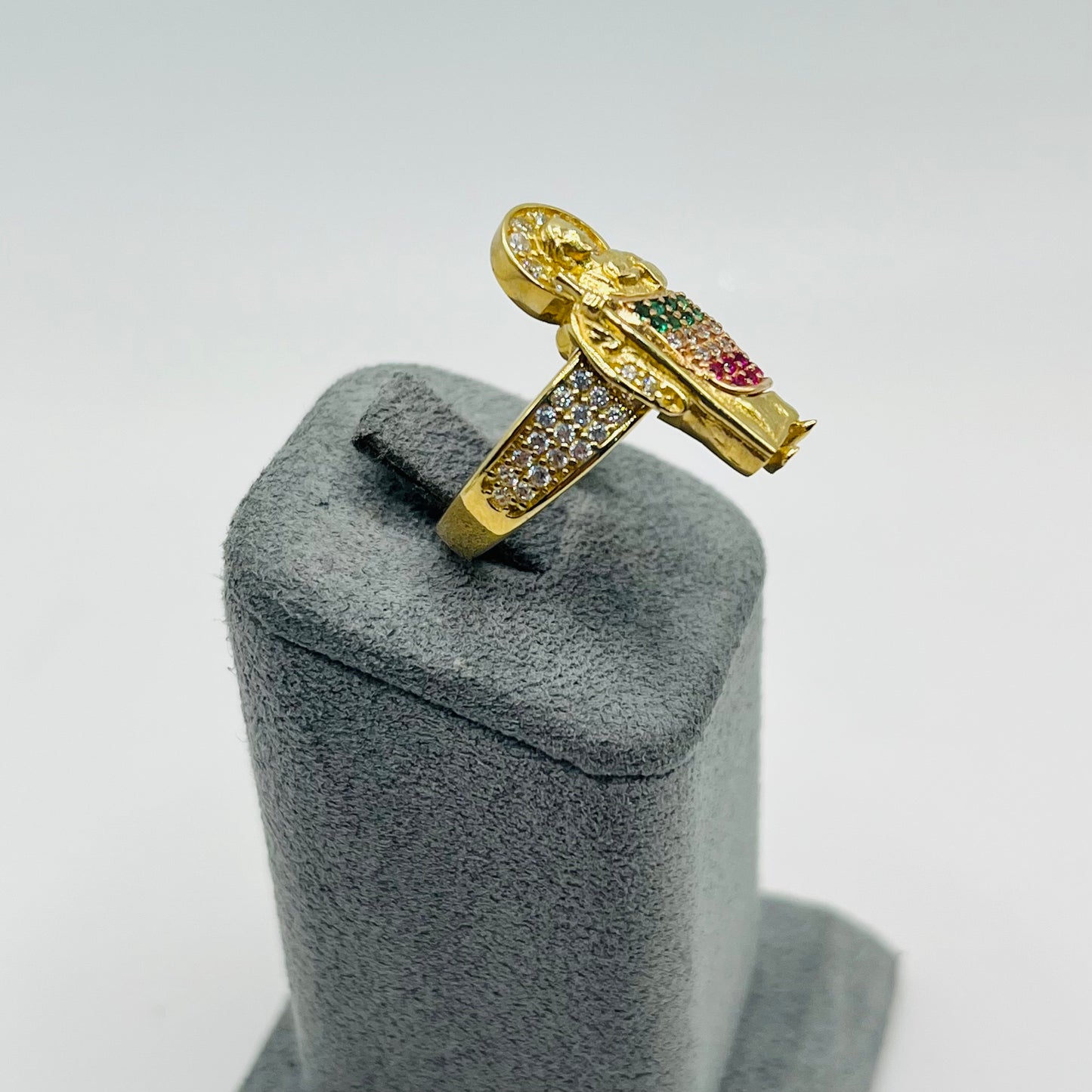 10k Gold Cz San Judas de Color Ring